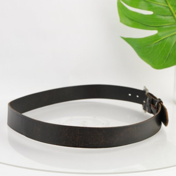 Levis Mens Belt Size XL Extra Large 42 44 Brown Leather 2" Width Work Sturdy - Picture 3 of 11